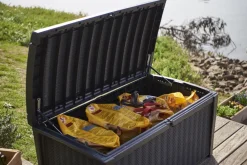 Brico Opbergboxen Tuin-Keter Kussenbox Borneo Antraciet 129,5X62,5Cm