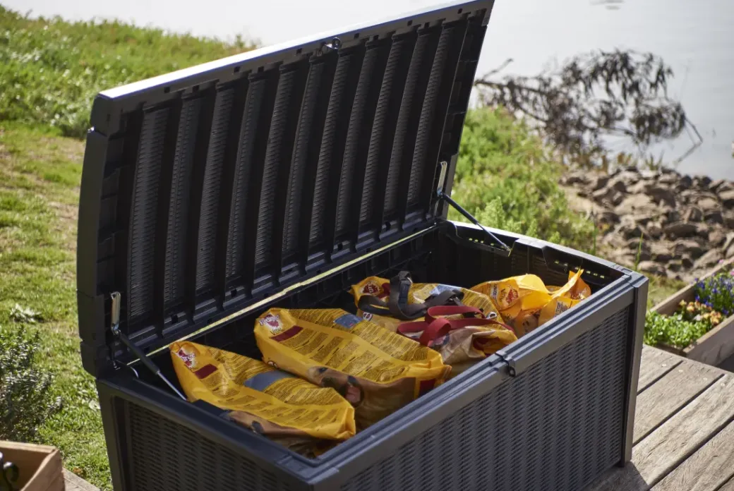 Brico Opbergboxen Tuin-Keter Kussenbox Borneo Antraciet 129,5X62,5Cm