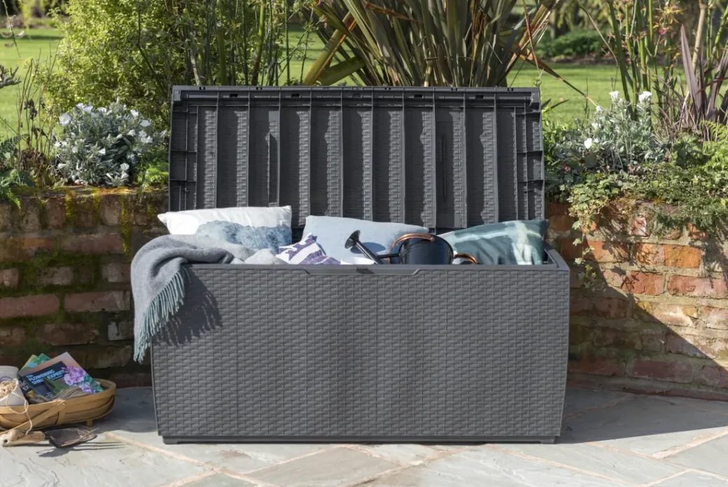 Brico Opbergboxen Tuin-Keter Kussenbox Capri Antraciet 123X57Cm