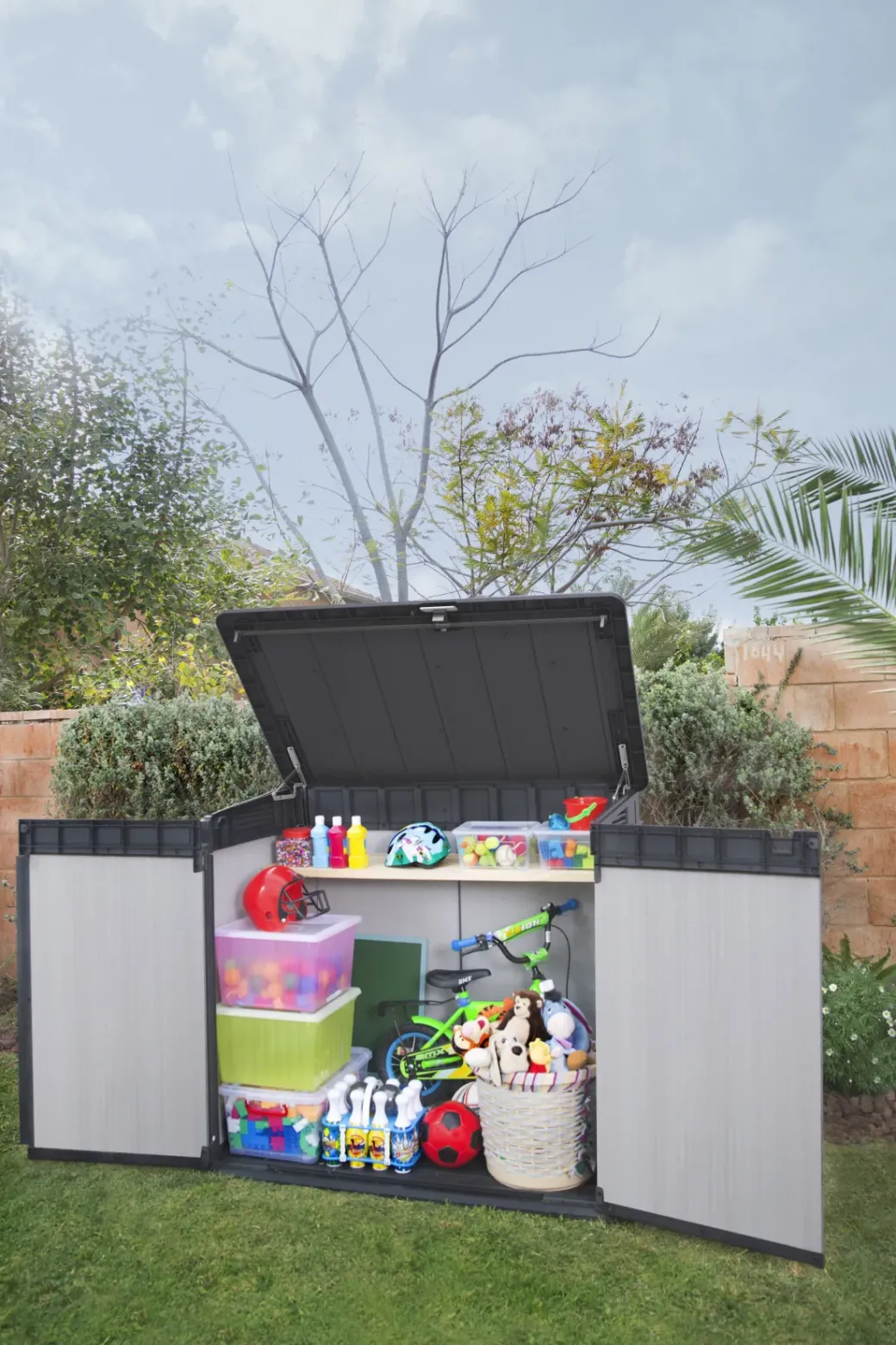 Brico Opbergboxen Tuin-Keter Opbergkast Elite Store Antraciet 123,5X82Cm