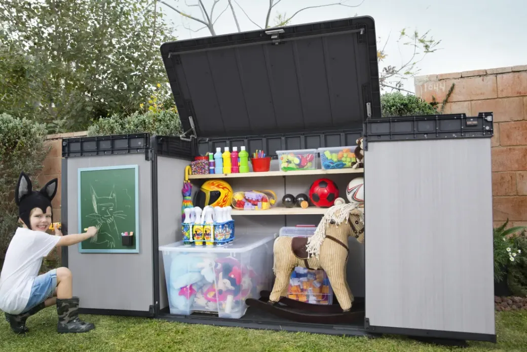 Brico Opbergboxen Tuin-Keter Opbergkast Elite-Store Pro Grijs 123,5X141X82Cm