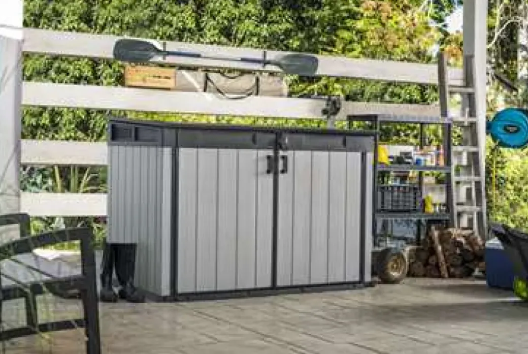 Brico Opbergboxen Tuin-Keter Opbergkast Grande Store Grijs 190X110Cm