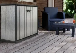 Brico Opbergboxen Tuin-Keter Opbergkast Patio Store Grijs 139,5X120Cm