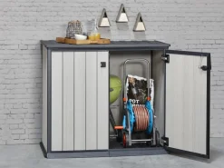 Brico Opbergboxen Tuin-Keter Opbergkast Patio Store Grijs 139,5X120Cm