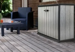 Brico Opbergboxen Tuin-Keter Opbergkast Patio Store Grijs 139,5X120Cm
