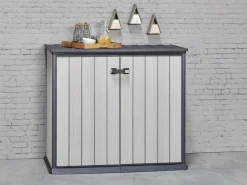 Brico Opbergboxen Tuin-Keter Opbergkast Patio Store Grijs 139,5X120Cm