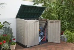 Brico Opbergboxen Tuin-Keter Opbergkast Store It Out Max Beige/Bruin 146X125Cm