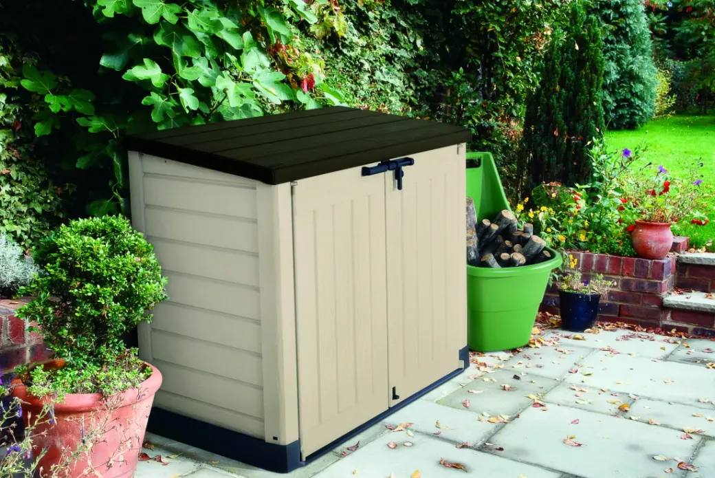 Brico Opbergboxen Tuin-Keter Opbergkast Store It Out Max Beige/Bruin 146X125Cm