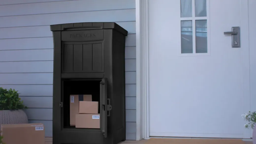 Brico Opbergboxen Tuin-Keter Parcelbox Zwart 53X62Cm
