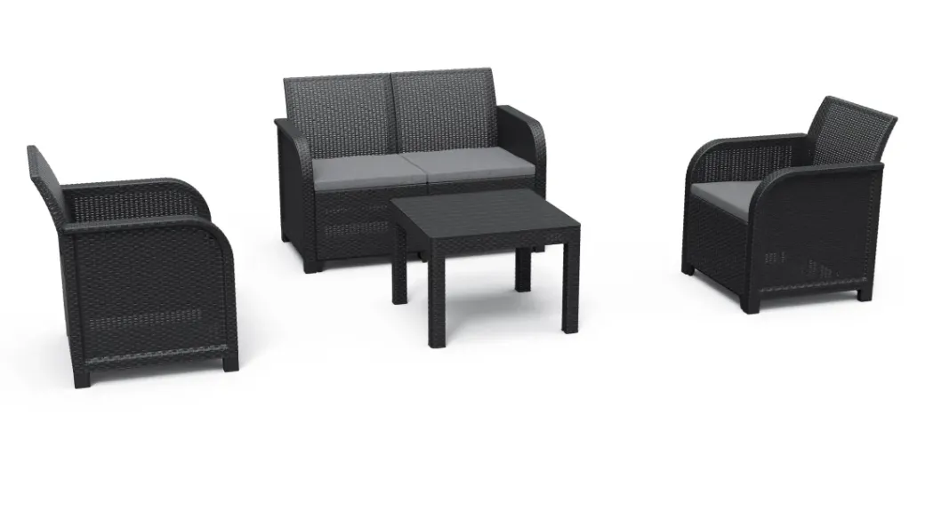 Brico Loungesets-Keter Rosalie Lounge Set Grafiet 113X74X65Cm