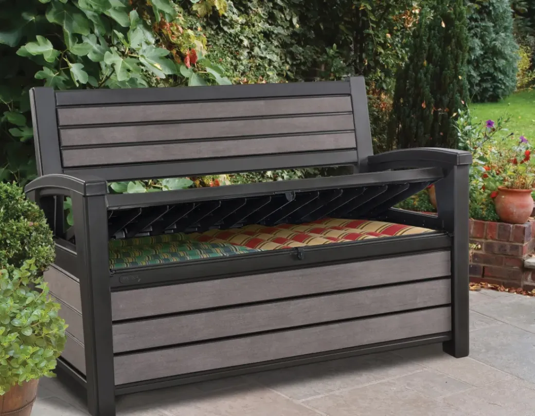 Brico Tuinbanken-Keter Tuinbank Hudson Opberg Grijs 260L
