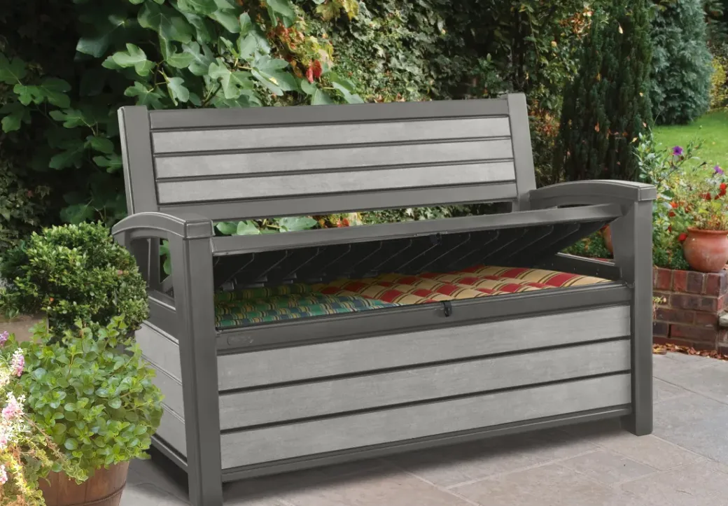 Brico Tuinbanken-Keter Tuinbank Hudson Opberg Grijs 260L