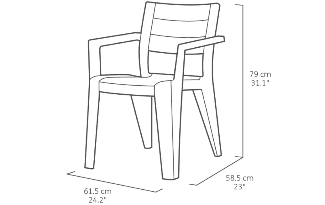 Brico Tuinstoelen-Keter Tuinstoel Julie Cappuccino 61,5X58,5X79Cm