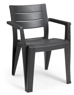 Brico Tuinstoelen-Keter Tuinstoel Julie Grafiet 61,5X58,5X79Cm