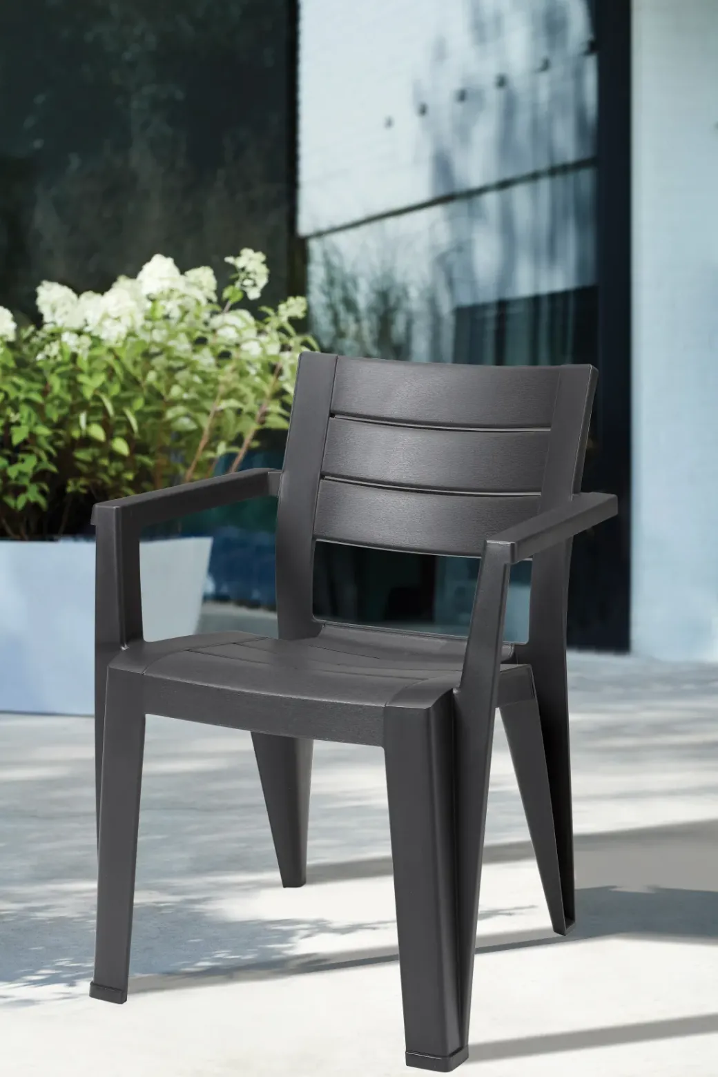 Brico Tuinstoelen-Keter Tuinstoel Julie Grafiet 61,5X58,5X79Cm
