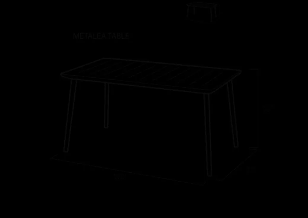 Brico Tuintafels-Keter Tuintafel Metalea Gietijzer 146X87X75Cm