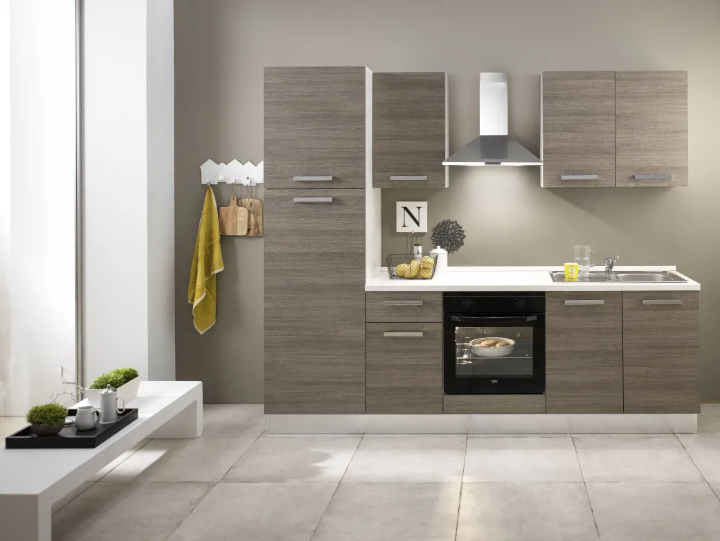 Keukenblok Sofia 250Cm Notenhout Bruin|Brico Sale