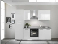 Keukenblok 'Venus' Wit Hoogglans 250Cm|Brico Best