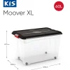 Kis Moover Box Xl Met Wielen Transparant Zwart 60L|Brico
