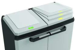 Kis Recycling Kast Split Premium Grijs 2X110L|Brico Outlet
