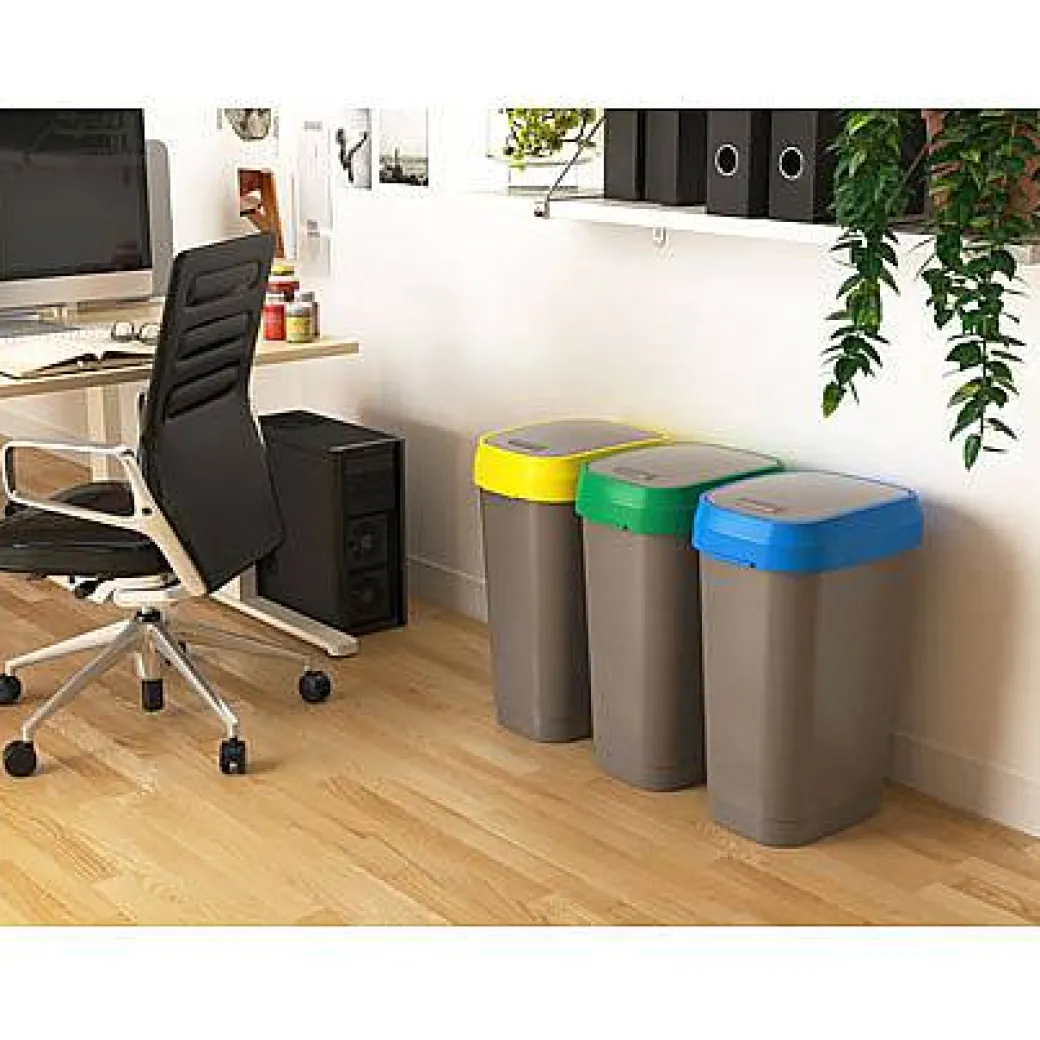 Kis Vuilsnisbak 'Dual Swing Eco' Geel En Grijs 50 L|Brico Clearance