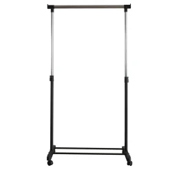 Kledingrek Met 4 Wielen Zwart 90X79,5X43Cm|Brico Discount