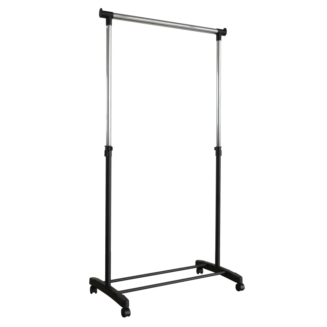 Kledingrek Met 4 Wielen Zwart 90X79,5X43Cm|Brico Discount