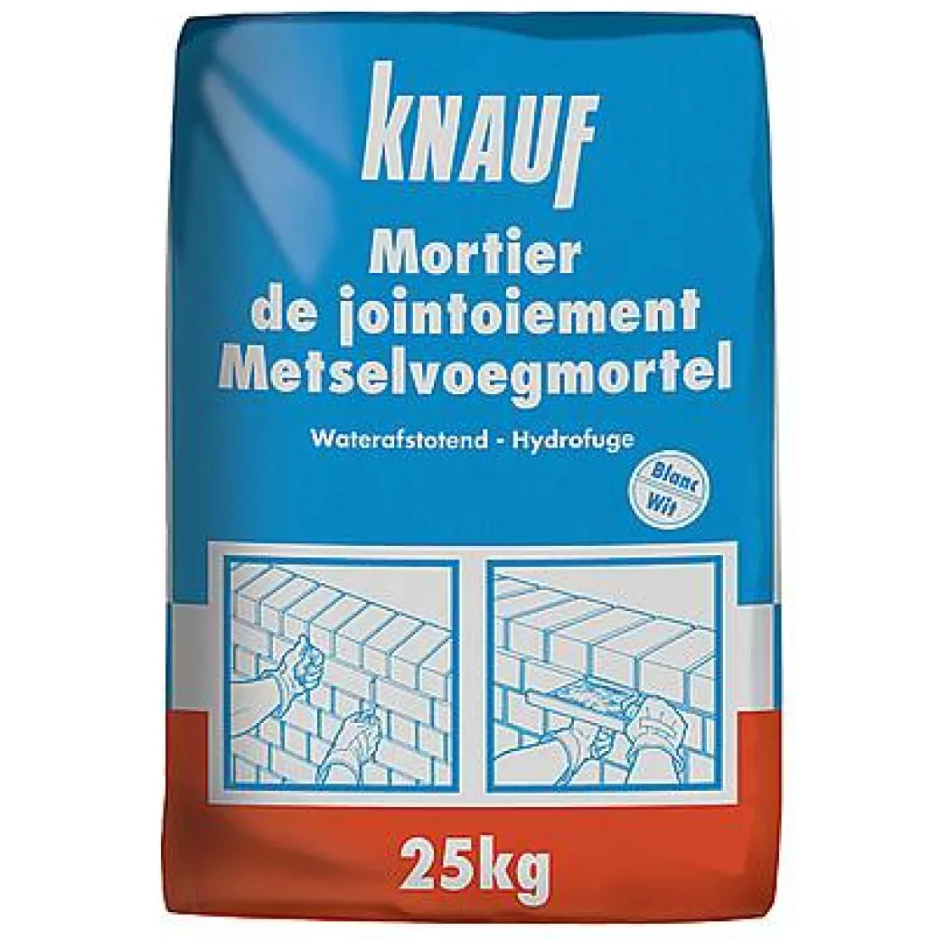 Knauf Metselvoegmortel Wit 25 Kg|Brico New