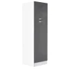 Kolomkast Keuken Delice 60X204Cm 2 Deuren Hoogglans Grijs|Brico New