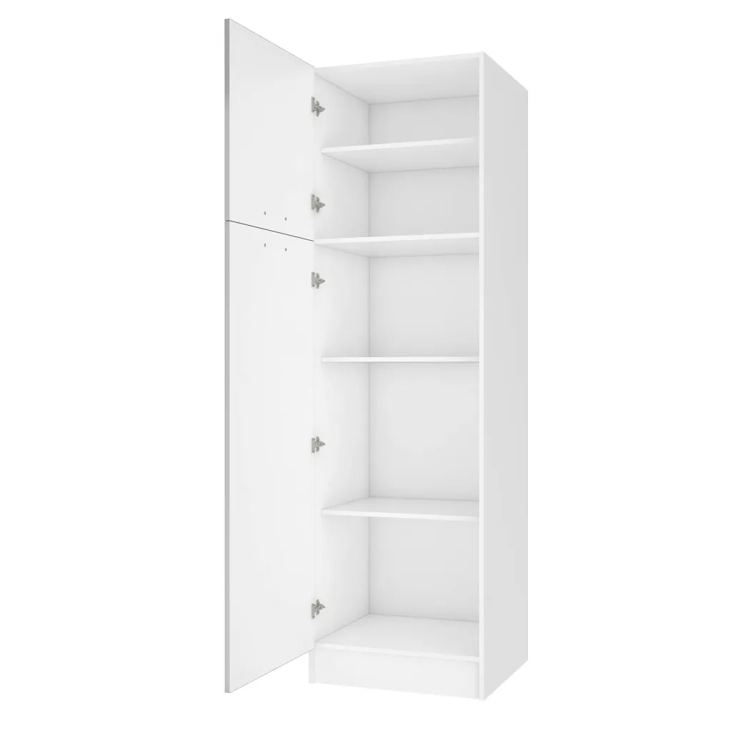 Kolomkast Keuken Delice 60X204Cm 2 Deuren Hoogglans Grijs|Brico New