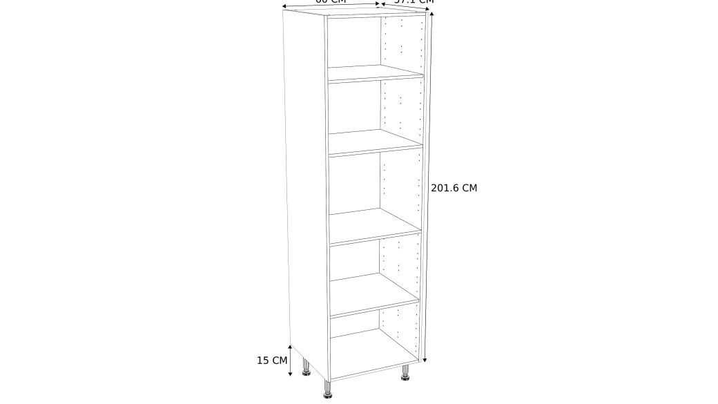 Kolomkast Keuken Modulo Wit 60Cm|Brico Online
