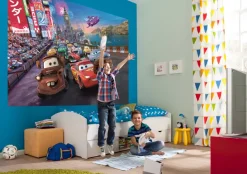 Brico Behang Kinderkamer-Komar Sticker 'Cars Race' 254 X 184 Cm