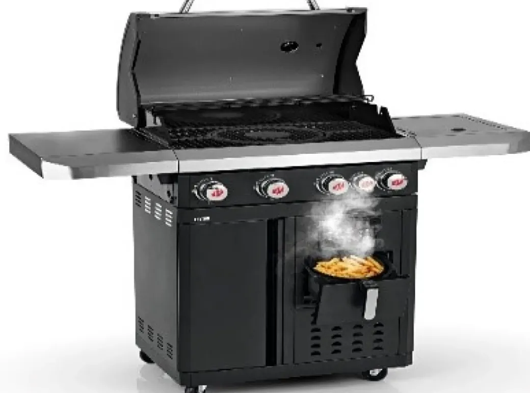 Brico Gasbarbecue-Landmann Gasbarbecue Fryton 4.1 Cook 4X3Kw + Airfryer