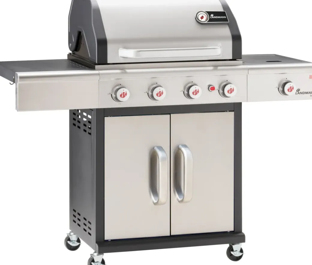 Brico Gasbarbecue-Landmann Gasbarbecue Triton Maxx Pts 4.1 Zilver 15,5Kw 142X120X56,5Cm