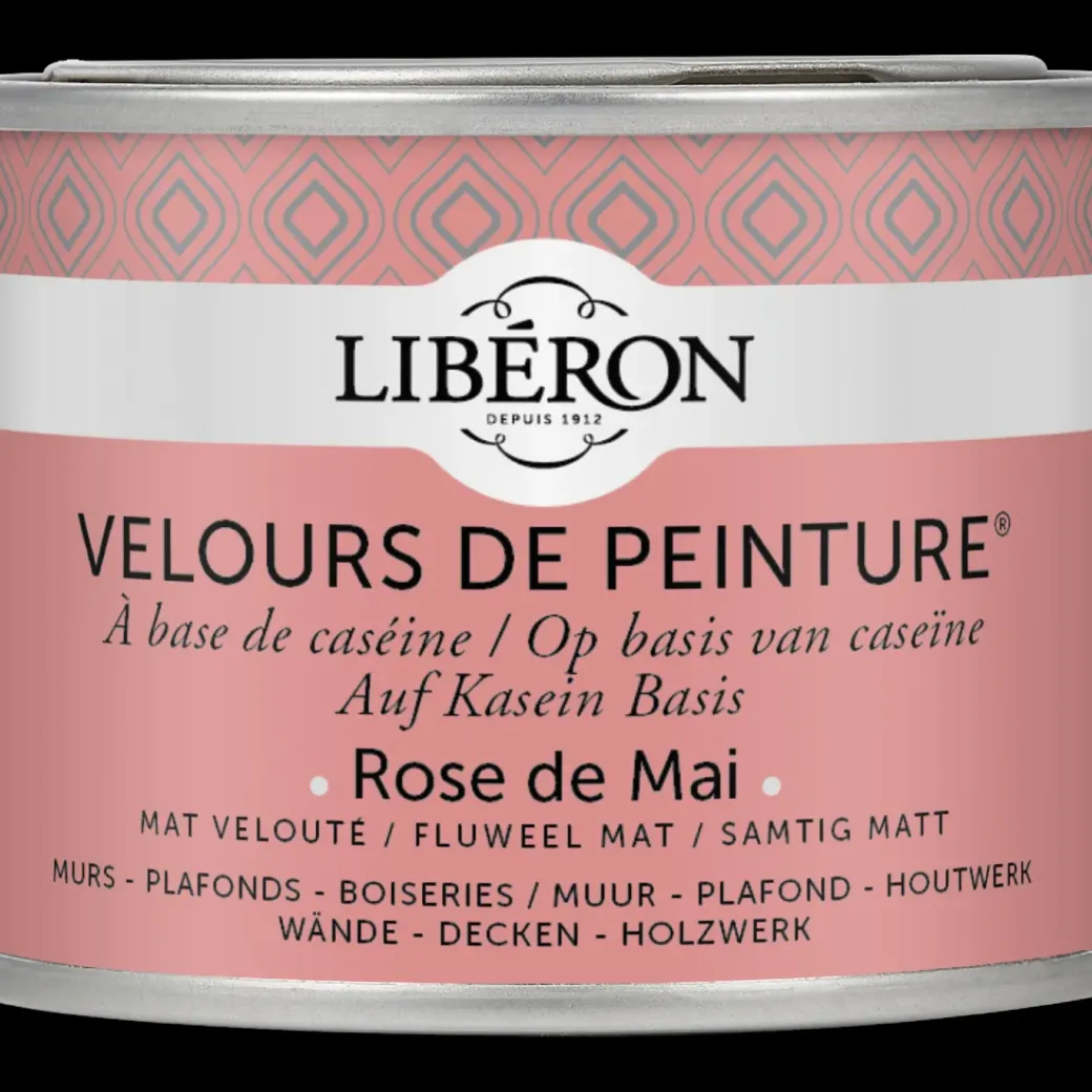 Brico Muurverf-Liberon Muurverf Velours De Peinture Rose De Mai Fluweel Mat 125Ml