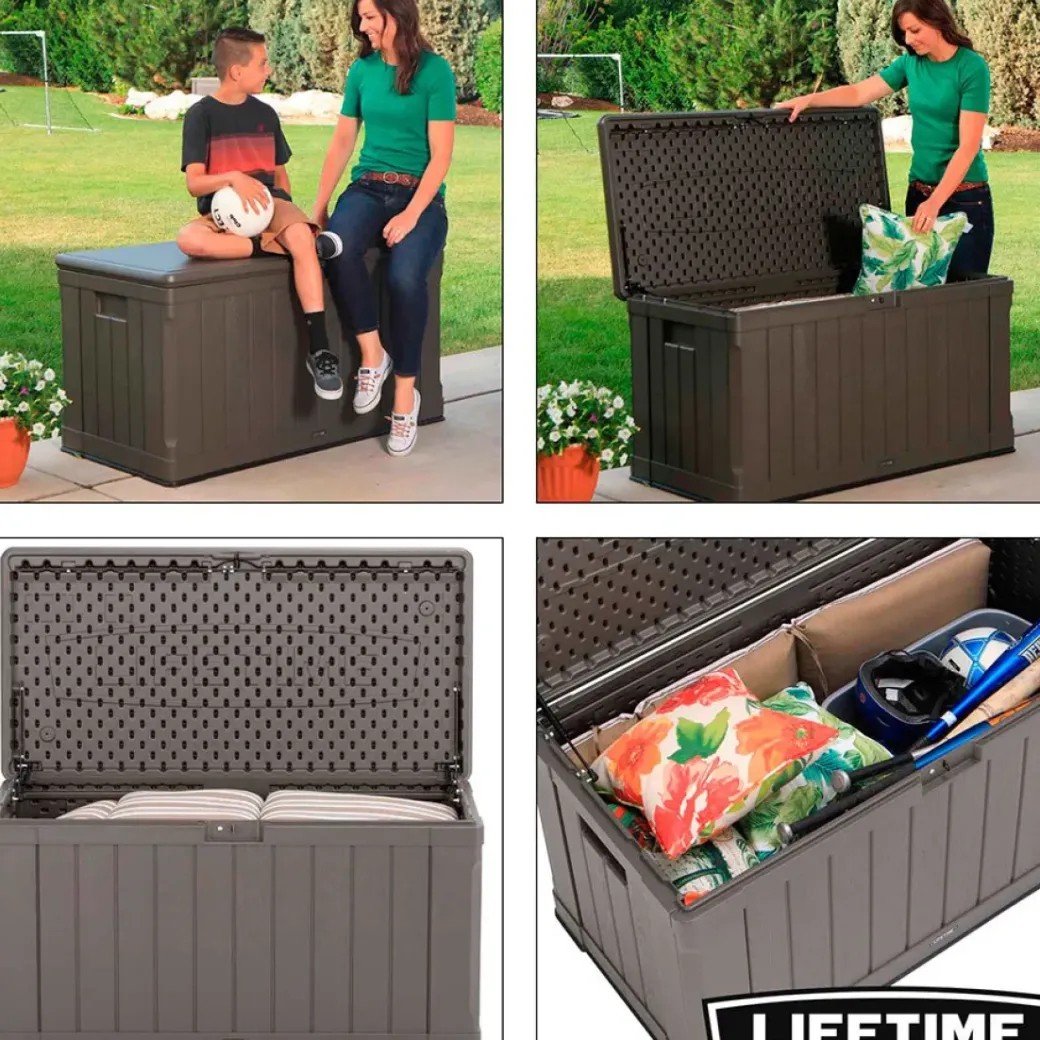 Brico Opbergboxen Tuin-Lifetime Kussenbox 439L 127,9X67,2X64Cm
