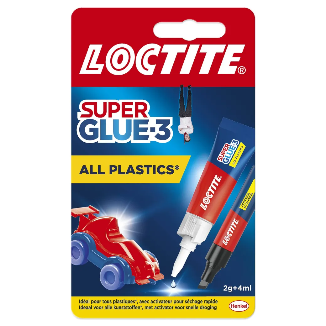 Loctite Secondelijm Super Glue-3 All Plastics 2Gr+4Ml|Brico Outlet