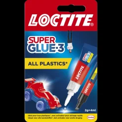 Brico Lijm- & Kitpistolen-Loctite Secondelijm Super Glue-3 All Plastics 2Gr+4Ml