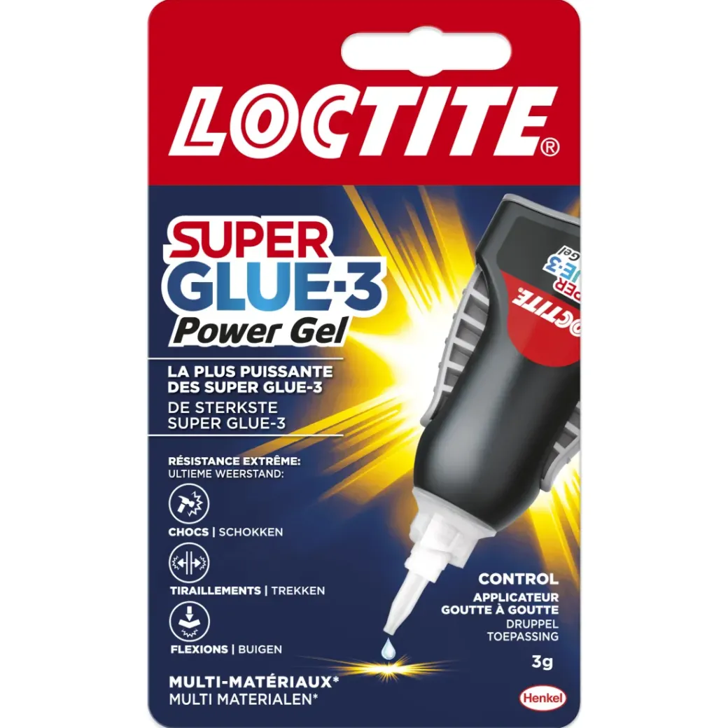 Brico Lijm- & Kitpistolen-Loctite Secondelijm Super Glue-3 Power Gel 3Gr