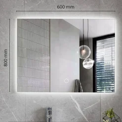 Lomazoo Badkamerspiegel Bryce Met Led Verlichting 60 X 80 Cm|Brico Online