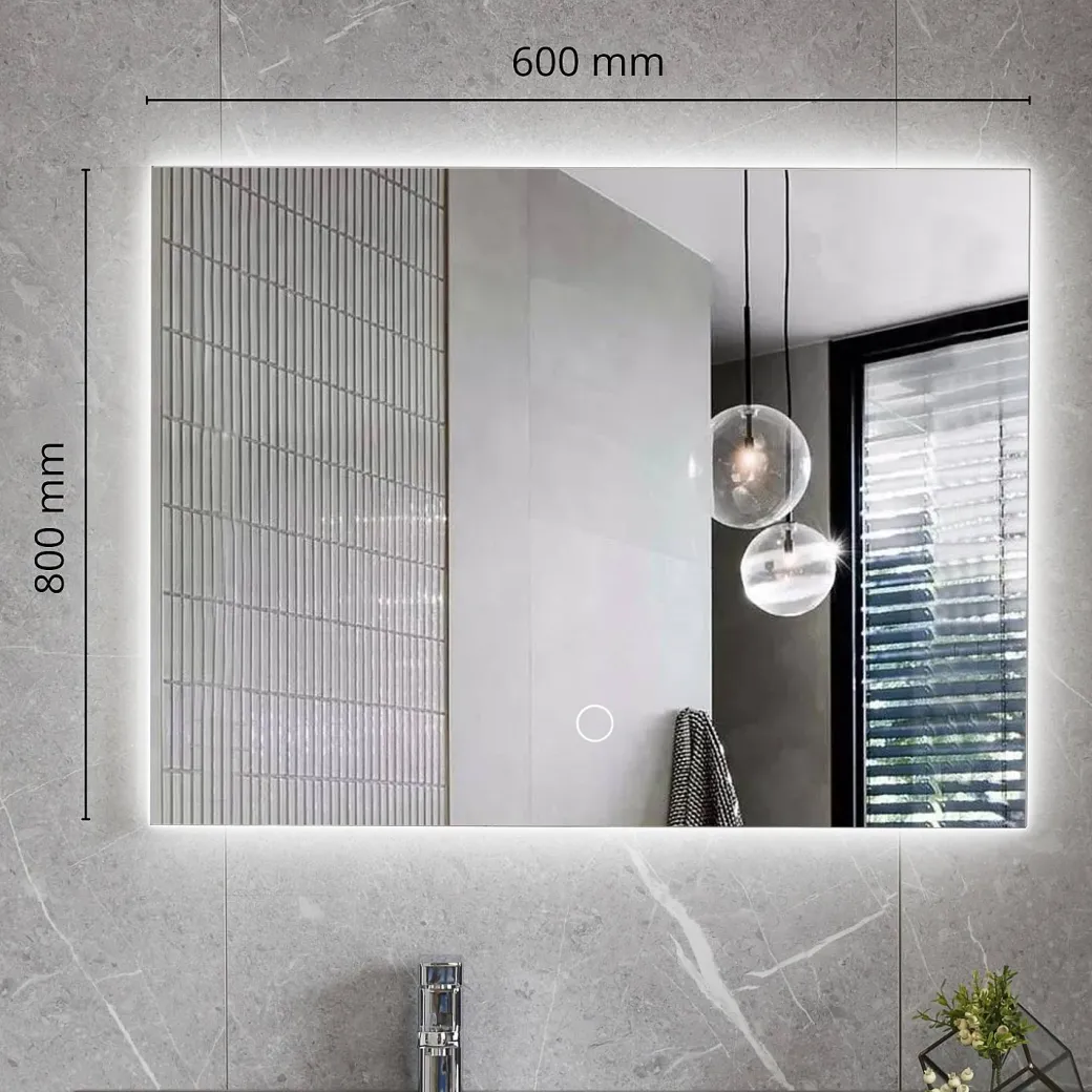 Lomazoo Badkamerspiegel Bryce Met Led Verlichting 60 X 80 Cm|Brico Online