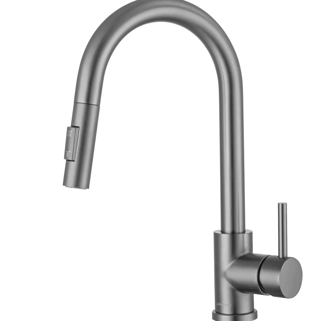 Lomazoo Keukenkraan Met Uittrekbare Uitloop Mason Gun Metal Antraciet|Brico Clearance