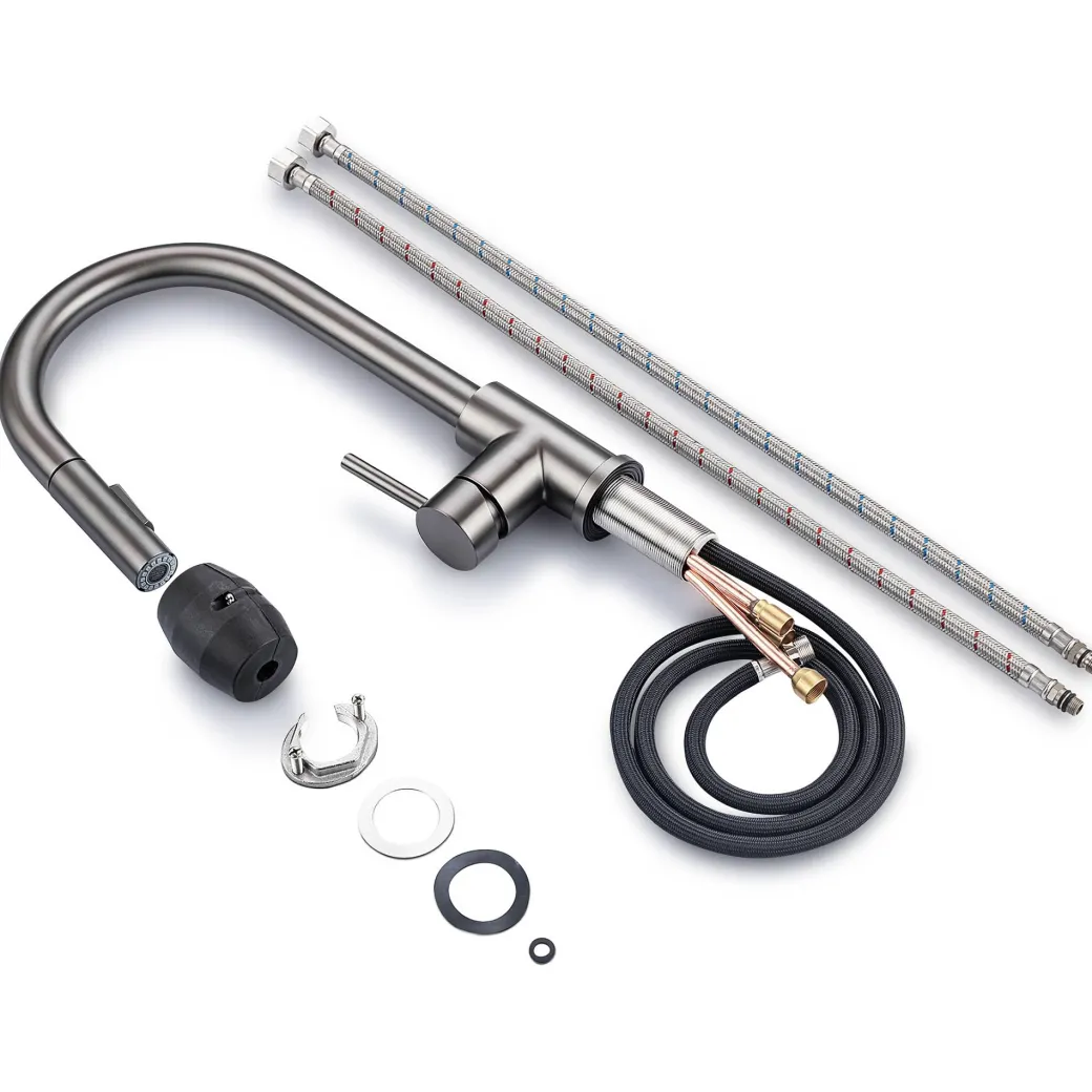 Lomazoo Keukenkraan Met Uittrekbare Uitloop Mason Gun Metal Antraciet|Brico Clearance