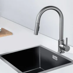 Lomazoo Keukenkraan Met Uittrekbare Uitloop Mason Gun Metal Antraciet|Brico Clearance