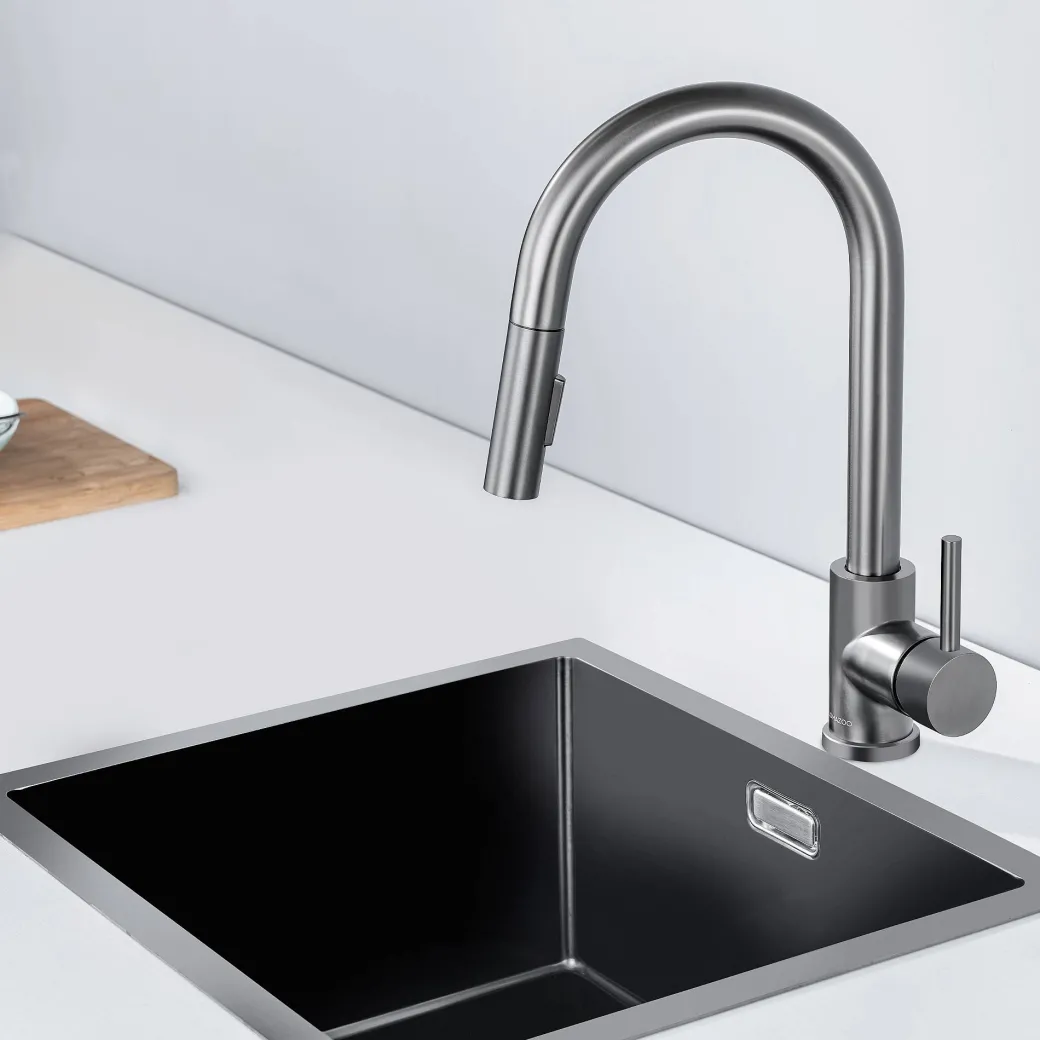 Lomazoo Keukenkraan Met Uittrekbare Uitloop Mason Gun Metal Antraciet|Brico Clearance