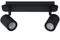 Lucide Plafondspot Lennert Zwart 2Xgu10 5W|Brico Hot