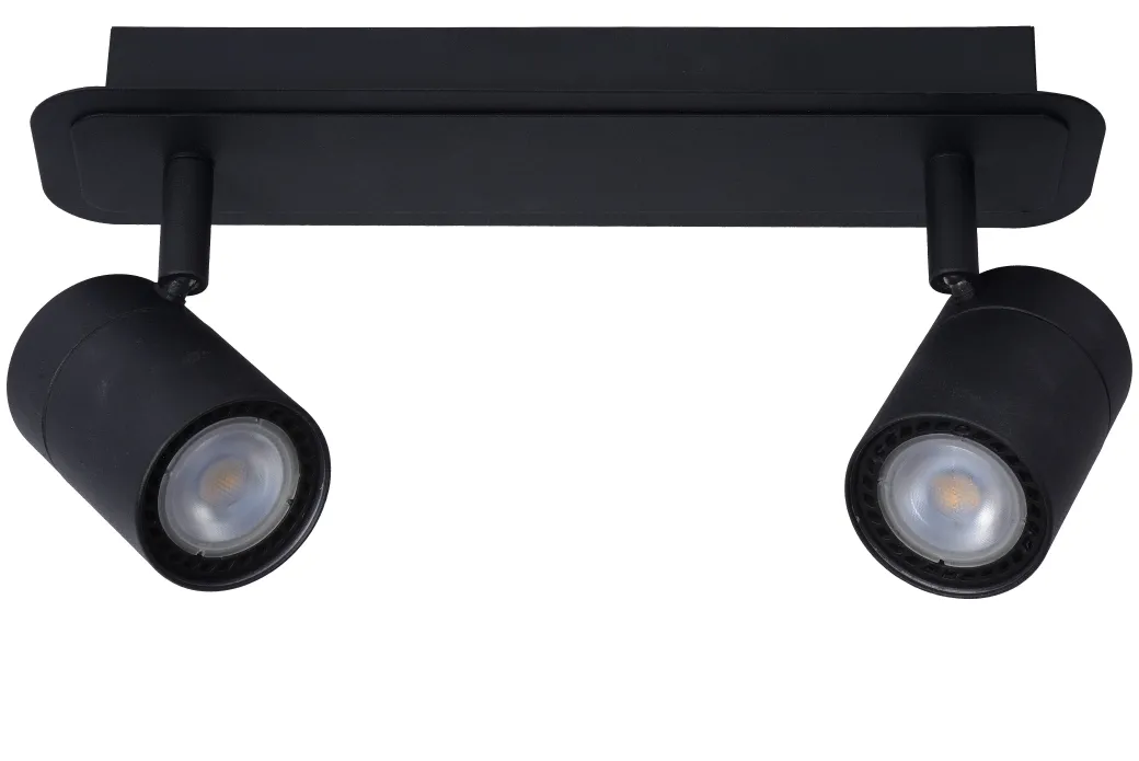 Lucide Plafondspot Lennert Zwart 2Xgu10 5W|Brico Hot