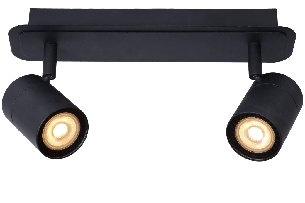 Lucide Plafondspot Lennert Zwart 2Xgu10 5W|Brico Hot