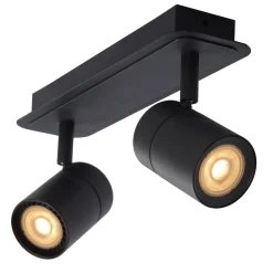 Lucide Plafondspot Lennert Zwart 2Xgu10 5W|Brico Hot