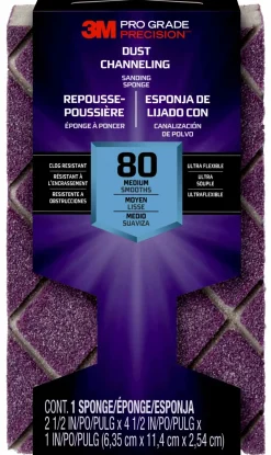 Brico Schuurpapier-3M Blokschuurspons Pro Grade Precision Met Stofkanalen Korrel 80 Middelgrof 12St/Pak